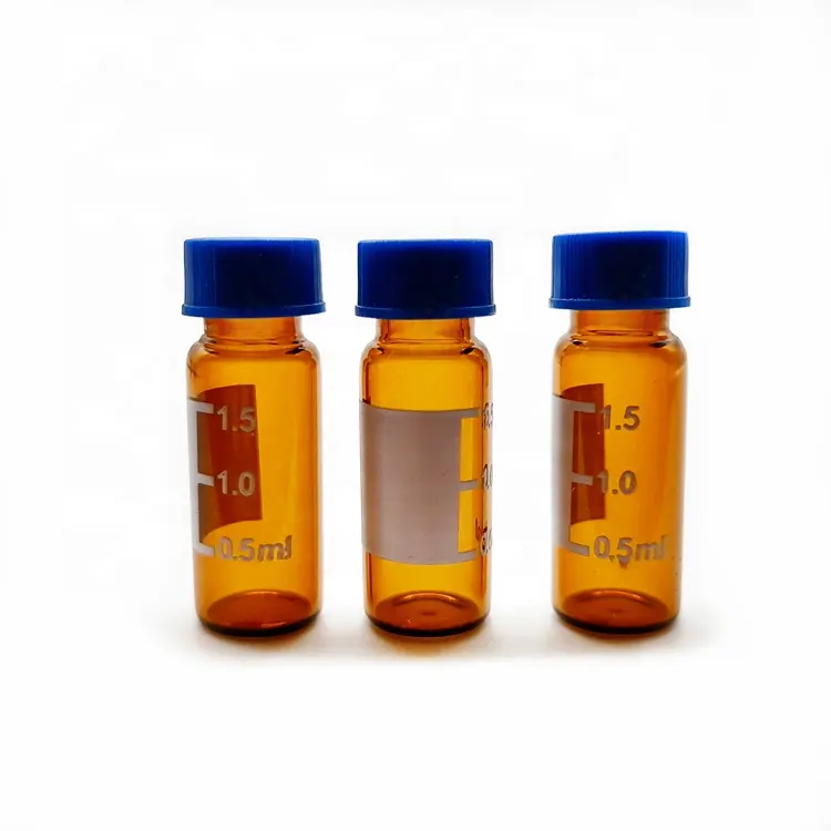 Lab แก้วแก้ว Borosilicate Amber Storage 2Ml Hplc Vial สำหรับ Agilent อัตโนมัติ