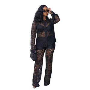 K moda donna indossa un abito trasparente in <span class=keywords><strong>pizzo</strong></span> Sexy di nuovo arrivo - Product Image 5
