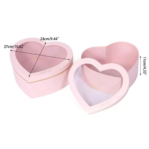 Scatola di imballaggio personalizzata per caramelle al cioccolato san valentino scatole presenti a forma di cuore di san valentino con carta regalo - Product Image 6