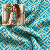 Tissu en popeline de coton peigné à motif losanges pour rideaux et draperies 68x68
