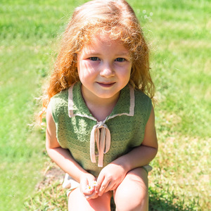 En Stock: Conjunto de Suéter de Algodón para Niñas, <span class=keywords><strong>Estilo</strong></span> Pastoral, <span class=keywords><strong>con</strong></span> Lazo en el Cuello, Falda y Pantalones Tejidos para Otoño e Invierno - Product Image 3