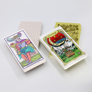 Cartas de Oráculo Impresas Personalizadas, Baraja de Cartas de Adivinación con Bordes Dorados y Libro de Instrucciones en Francés para Practicantes de Tarot - Product Image 1