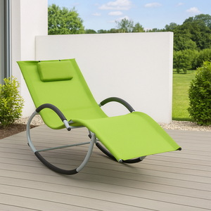 Tumbona de Acero con Malla Transpirable para Playa, <span class=keywords><strong>Piscina</strong></span>, Jardín y Patio - Product Image 2