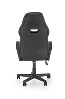 Chaise de bureau compacte de style gaming, noire et bleue, avec surpiqûres en losange, hauteur réglable, chaises ergonomiques avec surpiqûres en losange