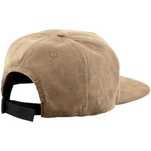 Fabrication en gros de casquettes snapback personnalisées de haute qualité en velours côtelé marron clair avec broderie - Product Image 2