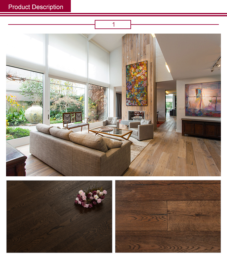 Project-specific Multi-layer Oak Floor Hardwood Brown Commercial Home Decoration Wooden Floor