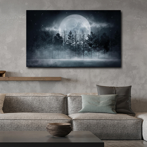 Offre Spéciale sombre abstrait <span class=keywords><strong>hiver</strong></span> forêt fond impression sur toile peinture <span class=keywords><strong>d</strong></span>écoration de la maison - Product Image 4