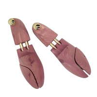 Chausse-pieds en bois de cèdre écologique, confortable et facile à utiliser, à deux tubes en laiton, préservant la forme des chaussures