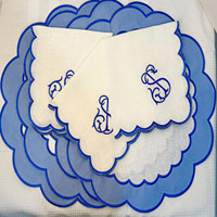 Couleur unie 100% coton lin fusionné festonné Design napperons pour Table à dîner meilleure vente Resort hôtel napperons réutilisables