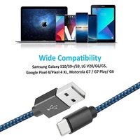 Kabel Data Sinkronisasi Pengisian Cepat USB Type C Berbahan Nilon Kepang Tahan Lama dan Kecepatan Tinggi dari Pemasok Pabrik untuk Ponsel dan Laptop