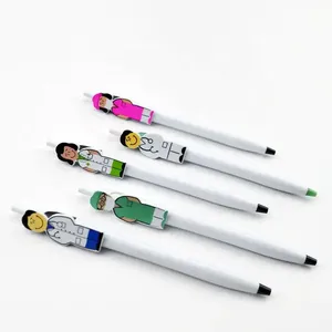 Simple Cartoon Shape Nurse Doctor <b>Plastic</b> Pen Custom Campaign Promotion Pen Can Hold <b>Pocket</b> Pen - Product Image 1
