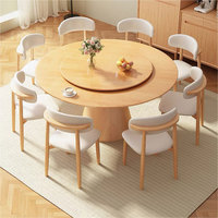 Ensemble de chaises de Table à manger en bois massif moderne nordique extensible pour un usage domestique pour les petits appartements cuisinière à Induction à plaque rotative