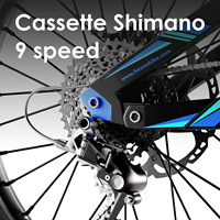 Vélo de montagne électrique K9 prêt à être expédié, cadre en fibre de carbone, 26 pouces, moteur central sans balais, batterie au lithium 21Ah, vélo électrique pour adulte