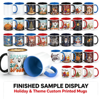 Mug en céramique bicolore, mug à sublimation, mug personnalisé avec impression intégrale, mug de 15 oz pour les boutiques de cadeaux, stock en gros, approvisionnement en gros