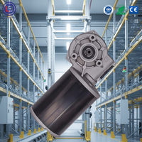 Moteur à engrenages certifié CE RoHS 12V 24V DC à balais pour balayeuse de sol, moteur vibrant pour machine de nettoyage, personnalisable en usine