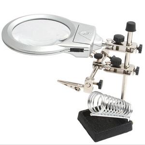 Loupe de table 90 mm avec clip auxiliaire <span class=keywords><strong>pour</strong></span> réparation de montres, cartes de circuits imprimés, lecture <span class=keywords><strong>pour</strong></span> personnes âgées, point de croix 16129-A - Product Image 1