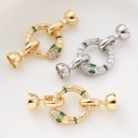 2026 Fermoir de collier en cuivre à motif serpent, connecteur d'extrémité fait main à double griffe pour la fabrication de bijoux