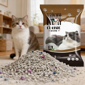 Litière pour chat en bentonite de sodium sphérique, 4kg, 8kg, 20kg, forte absorption, 99% sans poussière, très absorbante, contrôle des odeurs - Product Image 1