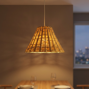 Lámpara Colgante de Ratán Tejida a Mano CANE LAMP, Lámpara de Techo LED Cálida, Lámpara Colgante para Cafetería, Restaurante o Casa de Campo - Product Image 2