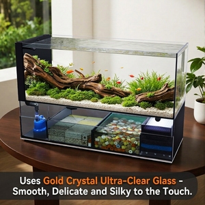 <span class=keywords><strong>Aquarium</strong></span> Rectangulaire Automatique Ultra-Clair et Ultra-Étroit en Verre, Silencieux, pour Salon Intérieur - Vente en Gros Usine - Product Image 4