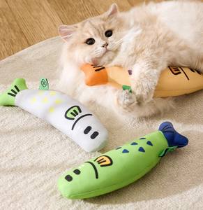 Giocattolo per Gatti a Forma di Pesce Simulato al Gusto Menta, per Auto-intrattenimento, Anti-Noia, Resistente ai Morsi e alla Masticazione - Product Image 1