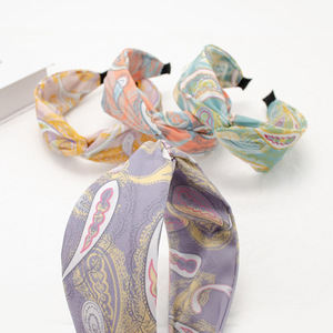 Diadema Ancha Estampada con Diseño Paisley, Tela Cruzada, Accesorio Casual para Mujer, Invierno 2022, Yiwu - Product Image 3