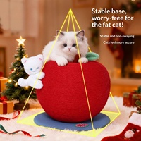 En gros : Arbre à chat en forme de pomme avec poteau à gratter en corde de sisal, lot en gros d'usine, pack de conception et d'approvisionnement en vrac