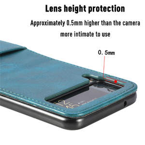 Porte-cartes portefeuille étui en cuir pour <span class=keywords><strong>Samsung</strong></span> <span class=keywords><strong>Galaxy</strong></span> <span class=keywords><strong>Z</strong></span> Flip 3 Flip4 <span class=keywords><strong>5G</strong></span> Flip 4 <span class=keywords><strong>Flip3</strong></span> anti-dérapant mat sentiment plaine couverture de téléphone - Product Image 6