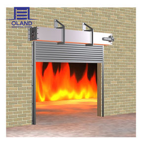 Puerta automática de persiana enrollable de acero resistente al fuego de 3 horas con resistencia a altas temperaturas para salida o garaje-Marca OLAND - Product Image 1
