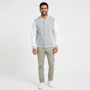 Factory Price <b>Men's</b> Quick Dry Breathable <b>Canvas</b> Versity <b>Jacket</b> High Quality Wool <b>for</b> <b>Man</b> Popular Design - Product Image 1
