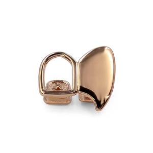 S925 plata esterlina Hip Hop doble colmillo dientes Grillz para dientes chapado en oro dos dientes izquierdo hueco <span class=keywords><strong>vampiro</strong></span> dientes parrillas joyería - Product Image 5