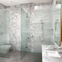 Panel de ducha de vidrio Hong texturizado decorativo 8mm 10mm 12mm vidrio de patrón Moru estriado transparente de hierro bajo