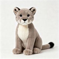 Peluche de cougare personnalisée OEM, modèle réaliste de faune, fabrication soignée, conception sur mesure pour la vente en gros