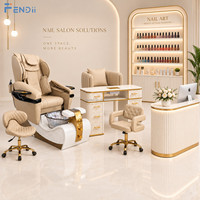 Fauteuil de pédicure de luxe en gros avec massage et bassin de spa pour les pieds, idéal pour les salons de manucure