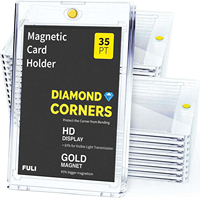 Porte-cartes magnétique One-Touch en plastique transparent 35PT à faible MOQ pour cartes de sport et de collection TCG