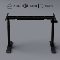 Rangka Meja Kerja Modern PR Dual Motor Tiga Tingkat Berbahan Metal - Furnitur Kantor Ergonomis, Tahan Lama, dan Dapat Disesuaikan Ketinggiannya