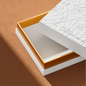 Wholesale Custom Heaven Earth Cover Rigid <b>Eco</b>-Friendly 2mm Recyclable Two-Piece Gift Box Embossing Sponge Lining for Jewelry - Product Image 3