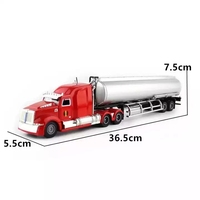 Camión de Juguete de Ingeniería Kenworth de Metal Fundido a Presión, Modelo de Camión Cisterna Pesado con Rueda Libre