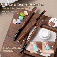 Missgooey Stylo à ongles 2-en-1 gel et à poissons, professionnel, double embout, pinceau à vernis gel, outil de manucure, vente en gros, OEM, marque privée