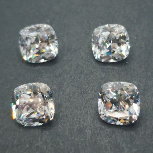 Guitai Cushion Cut Cubic Zirconia Gemstones Clear White Synthetic For Jewelry Making - Product Image 1