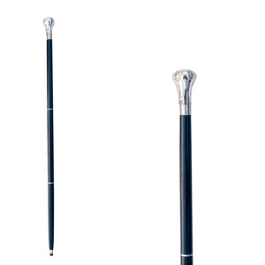 Bastón plegable de madera de 34 pulgadas, bastón negro con acabado de níquel, perilla de bola, mango de agarre, WS1893 - Product Image 2