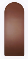 Tapis de yoga et de Pilates en caoutchouc PU personnalisés avec logo, forme ovale, antidérapants, couleur chocolat brun