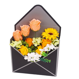 Scatola busta creativa fioraio confezione busta pieghevole confezione <span class=keywords><strong>regalo</strong></span> fiore rosa per mazzi - Product Image 2