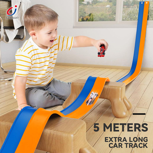 Piste de course de voiture à glissière Chengji, jouet d'aventure, assemblage coloré, rangement portable, piste de course de voiture flexible de 5 m - Product Image 2