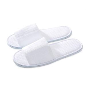 Chaussons de luxe jetables, portables et lavables à bout ouvert pour invités d'hôtel, parfaits pour les mariages - Product Image 1