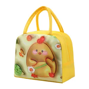 حقيبة ظهر للأطفال مع علبة طعام مطبوعة ثلاثية الأبعاد مطبوعة برسوم كارتونية حقيبة علبة طعام حرارية عالية الجودة صديقة للبيئة بسعة كبيرة هدايا