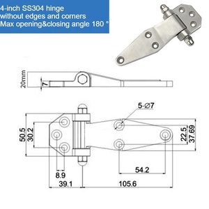 4 "Industrial Style Flat Hersteller Schrank Kühlschrank Ofen Tür scharnier - Product Image 3