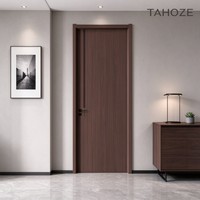 Porte de chambre d'hôtel, porte d'entrée d'appartement, porte en bois moulurée à panneau plat, sans peinture, insonorisée, couleur et motif personnalisés, service OEM