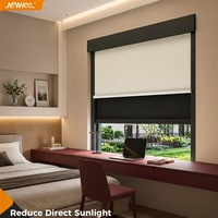 WR120-175 Stores verticaux à double couche, résistants au vent et aux UV, à fermeture éclair, à commande électrique, pour extérieur