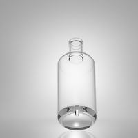 Fabricant OEM de bouteilles à spiritueux cylindriques en verre de luxe, 500 ml, 750 ml, transparentes, vides, avec bouchon à vis